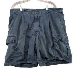 Cherokee Mens Cargo Shorts Blue Size 40 Cotton Pockets Belt Loops